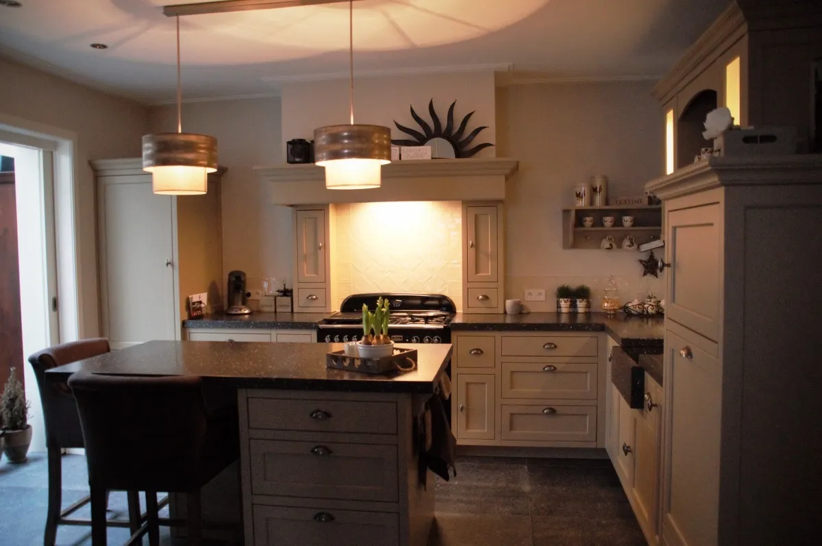 Keuken in een verbouwde boerderij